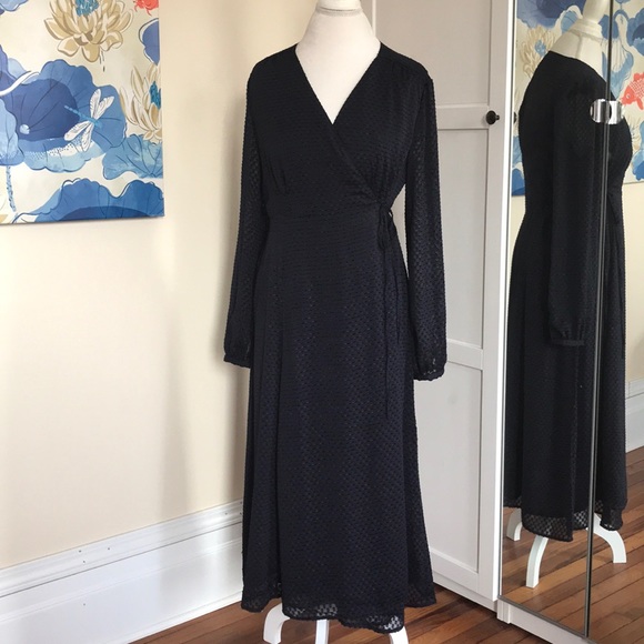 h and m navy dress